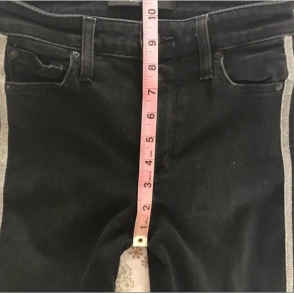 Joe’s Jeans "The Charlie" High Rise Black Skinny with Stripes EUC - Picture 6 of 8